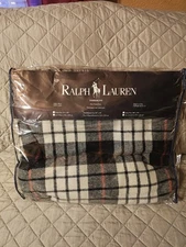 NOS 90s RALPH LAUREN HOME TIMBERLINE PLAID BLANKET ~  EUC Brand New in Packaging