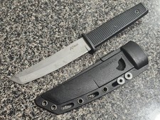 Cold Steel Kobun Fixed Knife 5.5  AUS8A Steel Taiwan Black Kray-Ex Handle USED