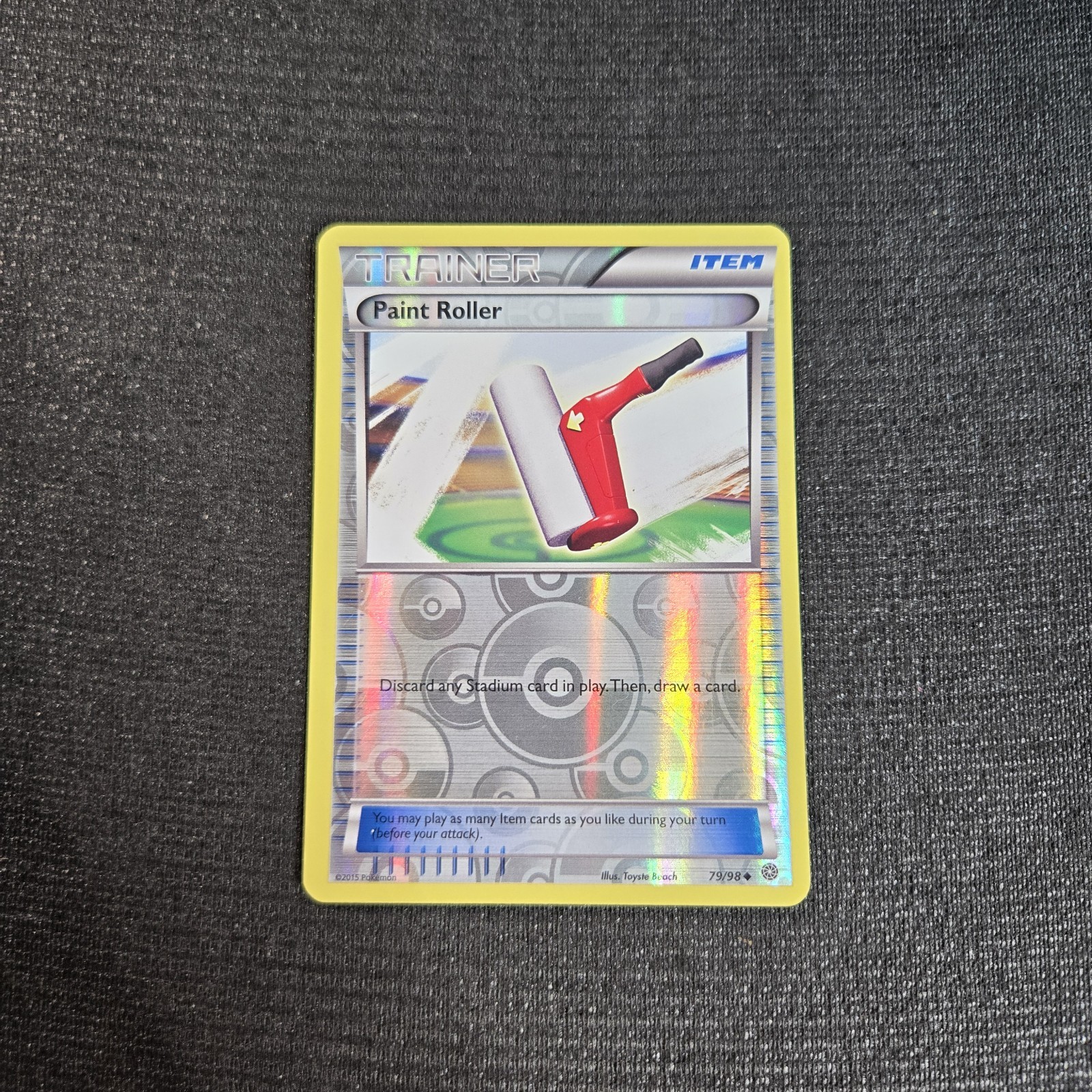 Pokemon TCG Ancient Origins Paint Roller Holo Rare Card 79/98