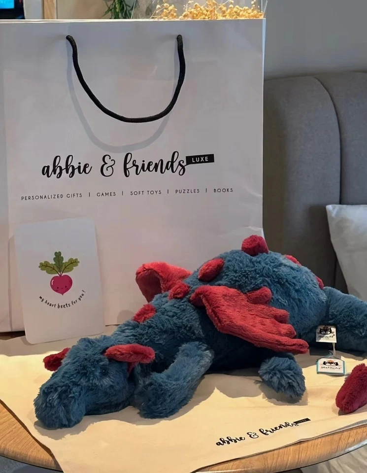 Peluche Dragón Dexter Rojo Azul 48 cm Foto 4 de 4