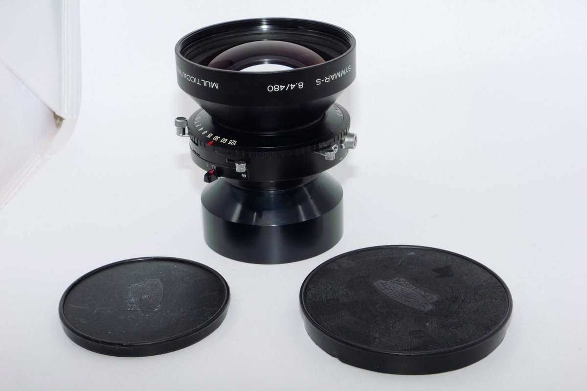 Schneider Symmar-S 480mm f/8.4 MC lens in Copal #3 shutter. Covers