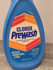 Vintage CLOROX Pre-Wash Stain Remover Discontinued 1983 Spray Prop USA Laundry