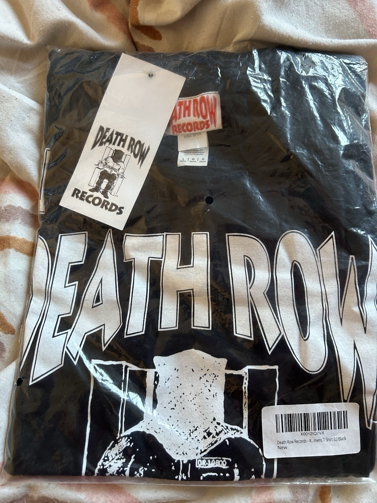 Death Row Records brandneues T-Shirt, schwarz mit weißem Grafikdruck. Herren Größe L Death Row Records brandneues T-Shirt, schwarz mit weißem Grafikdruck. Herren Größe L