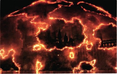 Harry Potter Barrier Being Placed Around Hogwarts Postcard Unposted