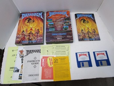 DRAKKHEN FOR COMMODORE AMIGA GAME BY DRACONIAN TESTED AND WORKING L#U18  ️