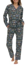 Vera Bradley Womens 100 cotton 2-piece Iconic print PJ Pajama Set Sz Medium