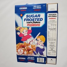 Vintage Maizoro Sugar Frosted Corn Flakes Cereal Box 1985 1990 1991 Mexico Cocoa
