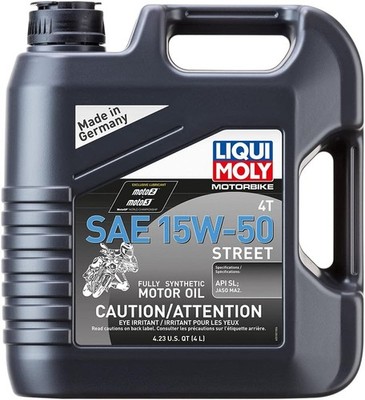 Liqui Moly 20060 Motorbike 4T SAE 15W-50 Full Synthetic Oil 4 Liter