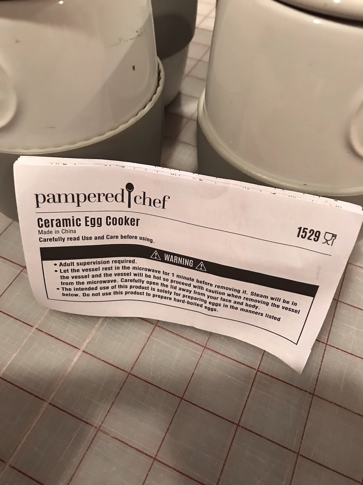 PAMPERED CHEF Ceramic Egg Cooker 