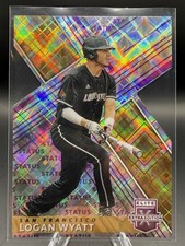 2019 Panini Elite Extra Edition Die Cut Purple - Logan Wyatt #51 Numbered /125