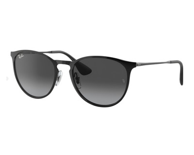 Ray-Ban RB3539 002/8G Erika Metal 54 Sonnenbrille Schwarz Grau Verlauf Unisex