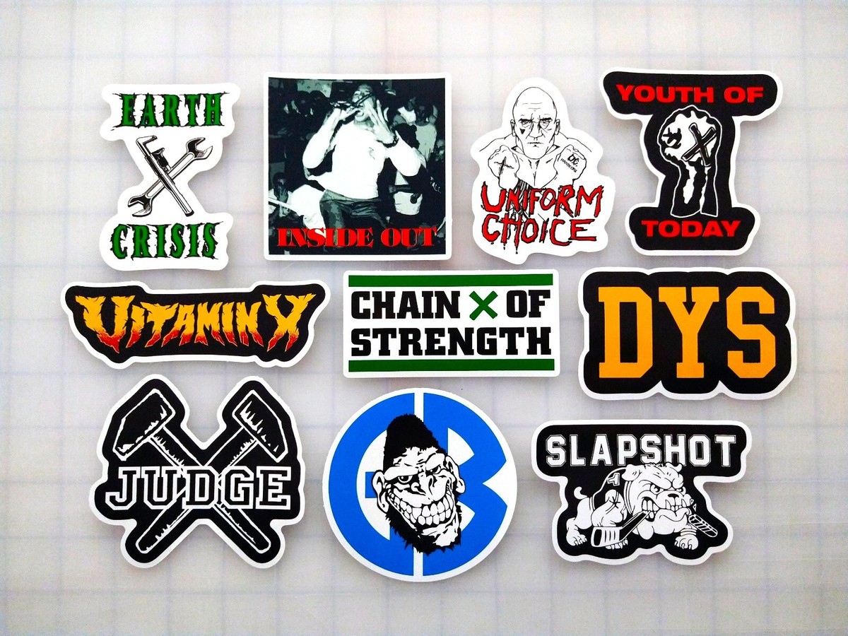 Hardcore Vinyl Sticker Lot (10 Stickers) SET 1 punk sxe straight edge post  metal