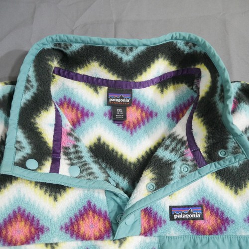 Patagonia Girls Synchilla Snap-T Pastel Aztec Fleece Sweater 2XL(16-18) STY65545 - Picture 5 of 15