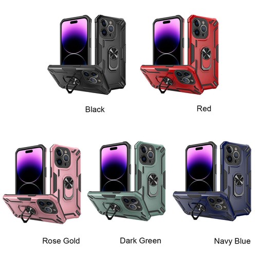 Luxury Shockprooof Armor Ring Stand Cover Case Cover For 14 13 12 11 Pro Max - Picture 9 of 24