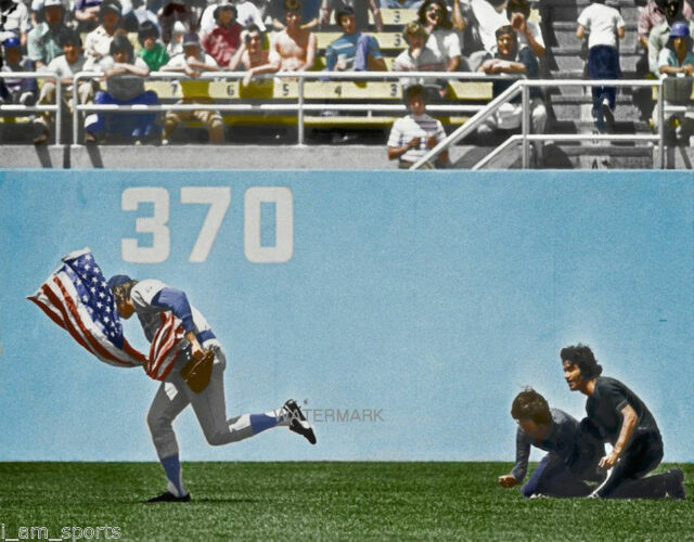 Rick Monday Cubs Saves Burning USA Flag Dodger Stadium 8x10 Color ...