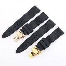 21 23mm Rubber Watchband Strap for Chopard Mille Miglia Black Waterproof Tools