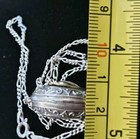 925-14k Vintage 2 Sided Heart Pendant-25x21x10mm 925 Italy Stamped Necklace 20" — photo 4