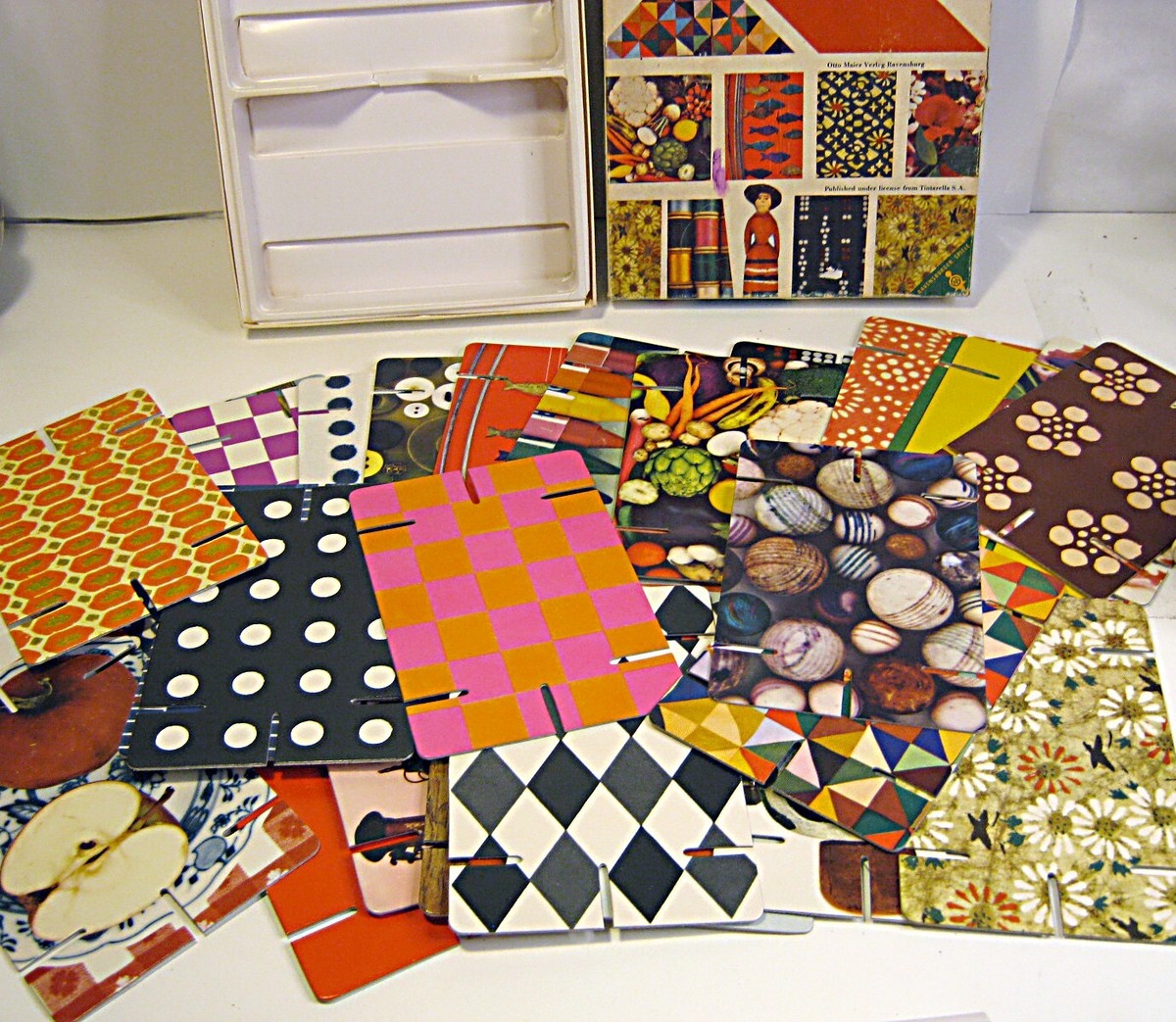 Vintage 1967 Eames GIANT HOUSE OF CARDS MCM Art Cards Stacking Game