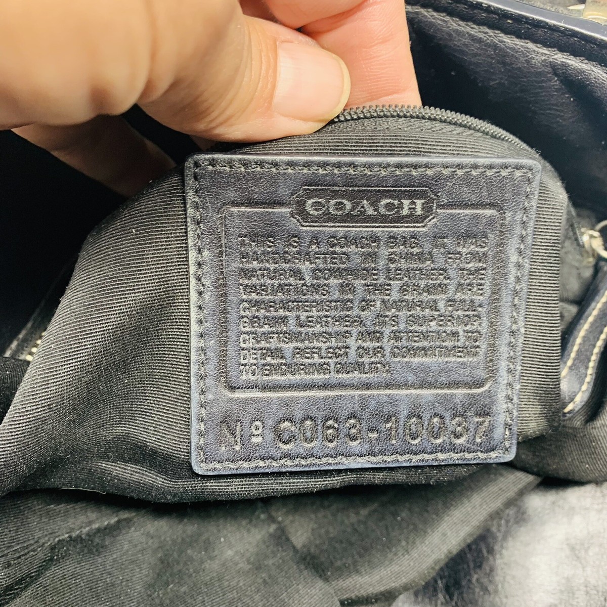 COACH Large SoHo Shoulder Tote 10037 in Smooth Black Leather