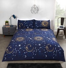 Sparkly Stars Glitter Celestial Astronomy Duvet Cover Bedding Set All Sizes