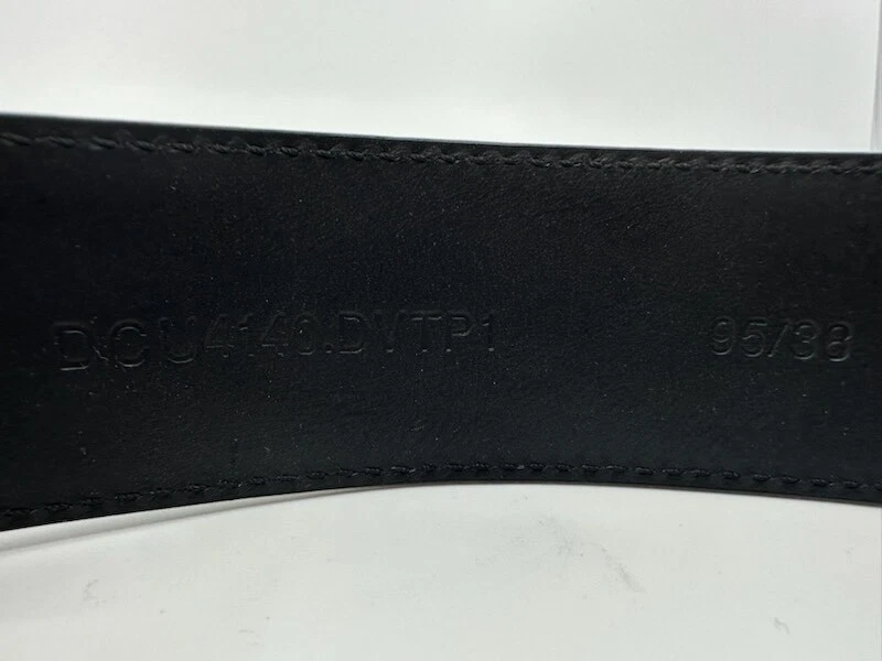 Cintura Versace Medusa Cintura Vitello in pelle nera e fibbia palladio 95 38