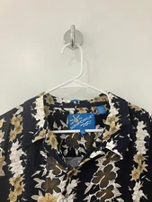 Sunforce  after Dark Falcon Bay  short  rayon  button  Shirt men's 2XB  NWT