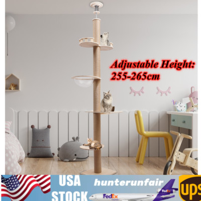 Cat Tree Space Capsule Furniture Scratching Posts Tower Condo Playing Pet House
