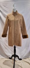 Etam Womens Faux Fur Lined Fall Winter 3/4 Length Coat Outdoor Jacket- Size 14