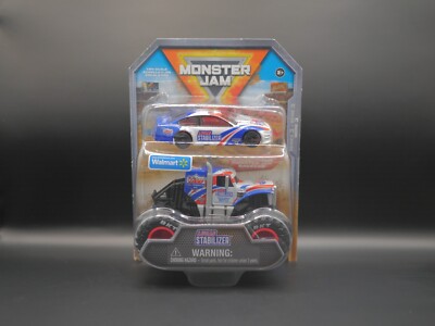 Monster Jam LUCAS OIL MONSTER TRUCK AND RACE CAR (Exclusive) - Spin Master NIB
