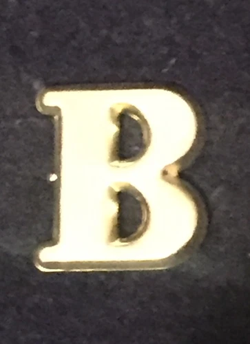 Reproduction  Civil War Company Letter B Brass Kepi Badge