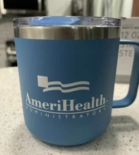 Camper Coffee Mug Stainless Steel Thermal Mug Insulation 12 Oz Aqua W/ LOGO