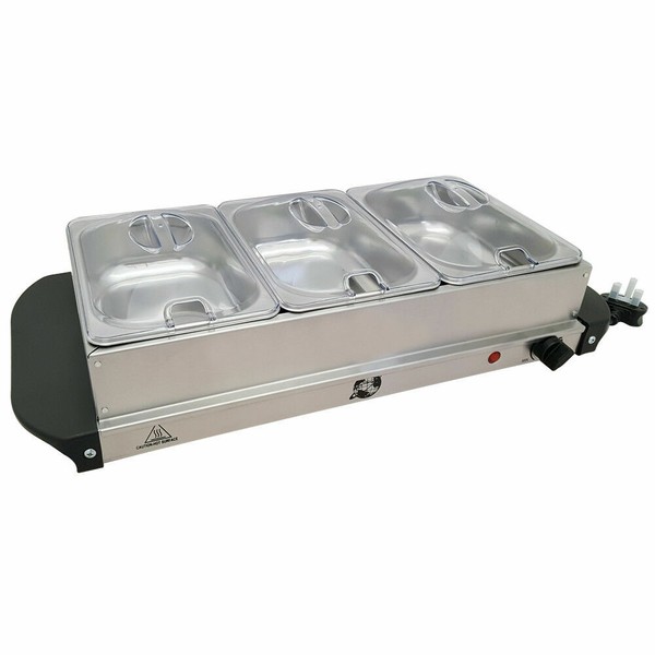 Electric Food Warmer Buffet Server Adjustable 200w Temperature Hot