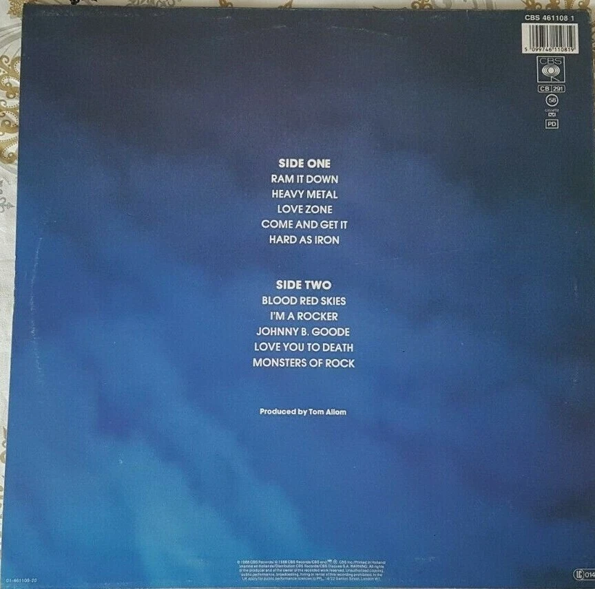 Judas Priest  / Ram It Down / Original 1988 Vinyl LP / CBS 5099746110819/ RARE ! - Bild 4 von 4