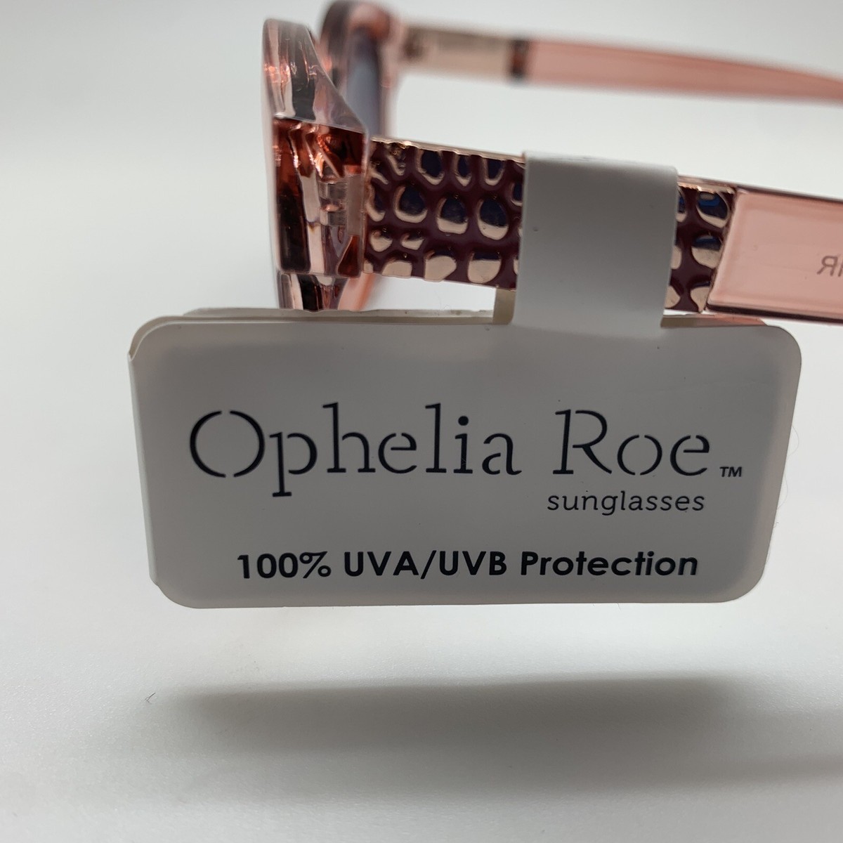 T94.5 Ophelia Roe Clear Pink Leopard Print Cat Eye