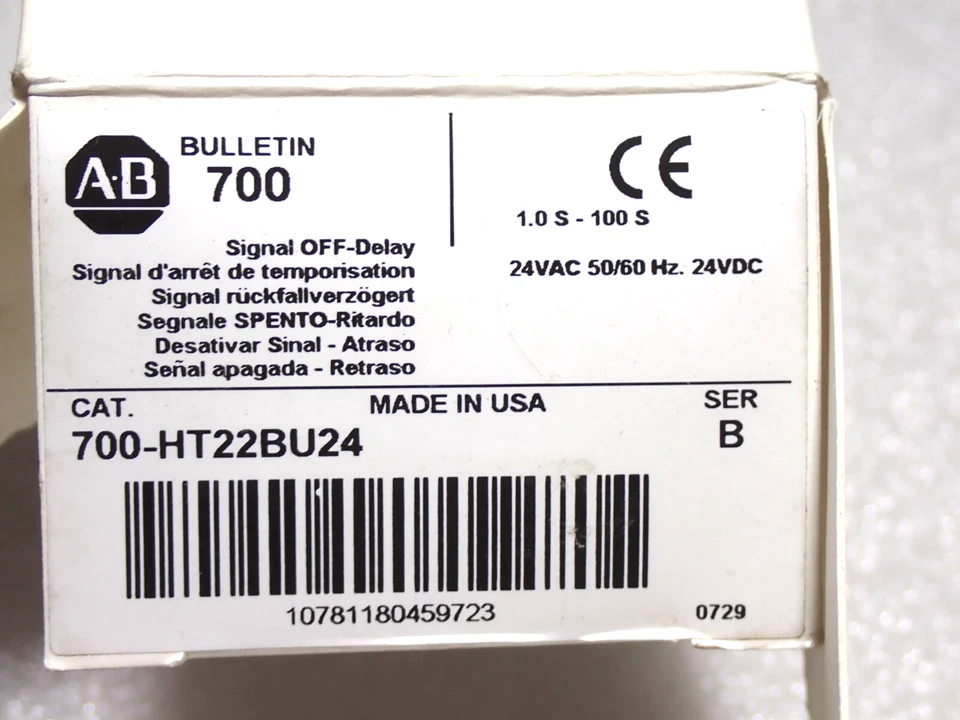 700-HT22BU24 SEÑAL OFF DELAY SER B ALLEN BRADLEY LOTE DE [1] NUEVO Foto 2 de 2