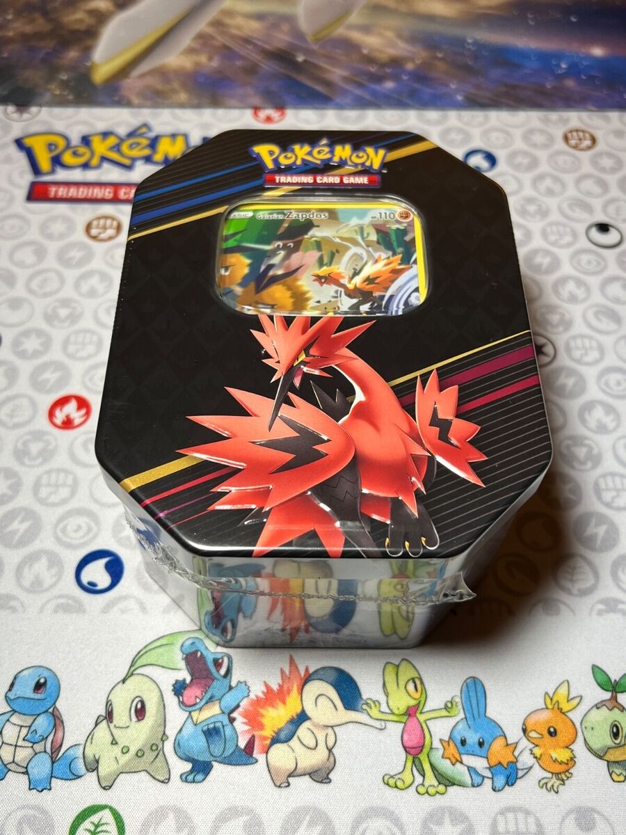  Pokemon TCG: Crown Zenith Tin – Galarian Zapdos (1 Foil Card &  5 Booster Packs) : Toys & Games