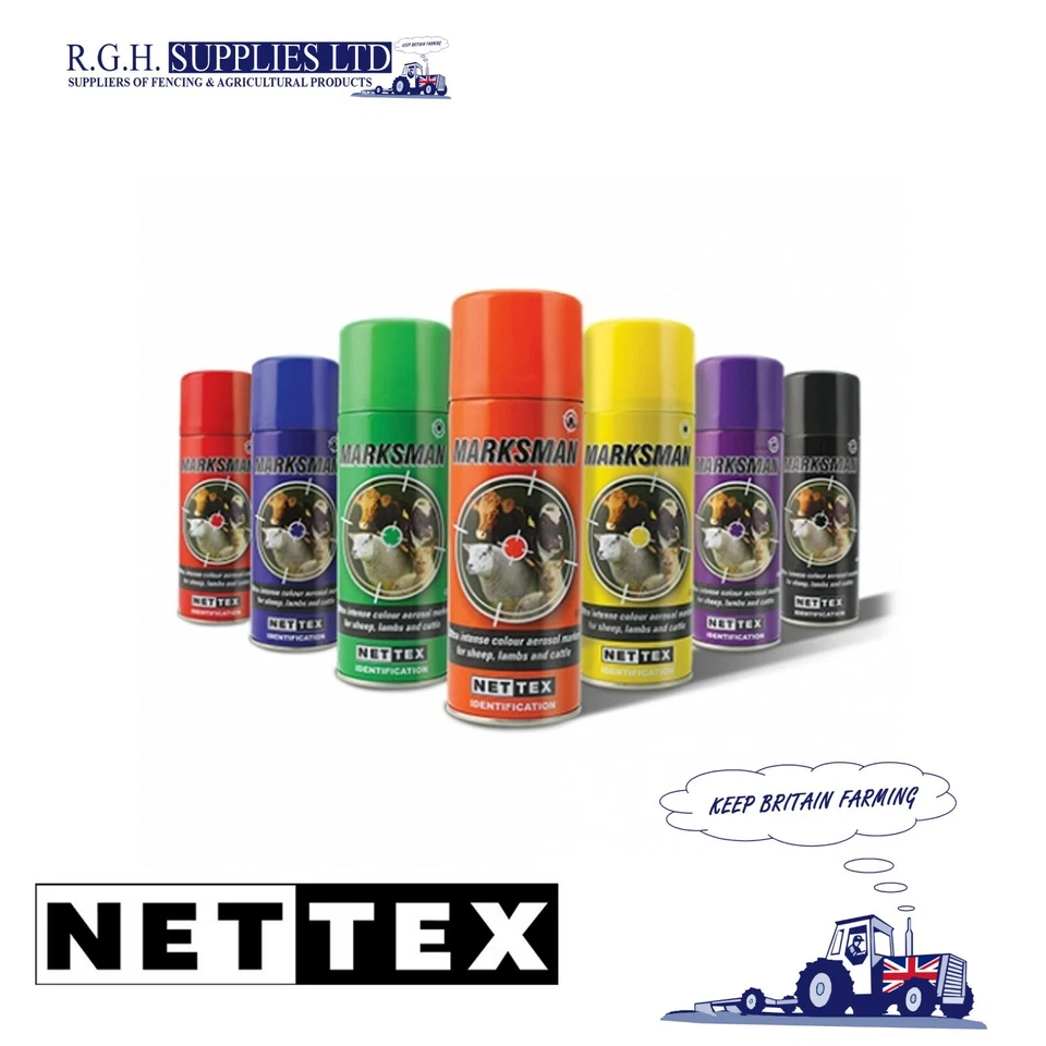 Marksman 400ml Marker Aerosol Spray Sheep Lamb Livestock Cattle Marking Reliable