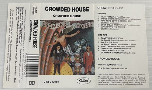 Crowded House Debut Music Cassette Tape TC-ST-240555 Capitol 1986 Original - Picture 13 of 24