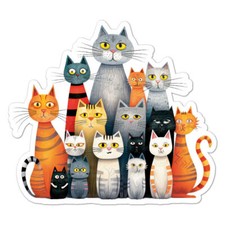 Funny Cats Sticker Decal