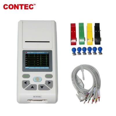 Contec ECG90A Handheld Digital ECG 12-Lead EKG Electrocardiograph Auto-Analysis