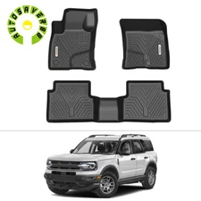 Car 3D Floor Mats for 2021-2025 Ford Bronco Sport All Weather TPE Rubber Liners