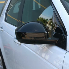2pcs Black Side Rearview Mirror Cover Trim for Range Rover Evoque 2014-2021