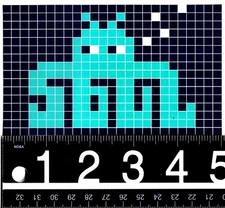 Soul Octopus Surfboards Sticker 5 in x 3 in Multicolor Pixel Surf Decal