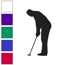 Golfer Putt Golf, Vinyl Decal Sticker, Multiple Colors Sizes 1340