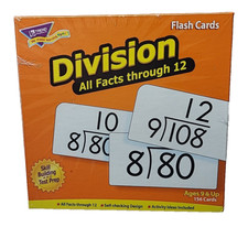 TREND 156 Division Flash Cards 0-12 All Facts Through 12 Skill Drill Ages 9 