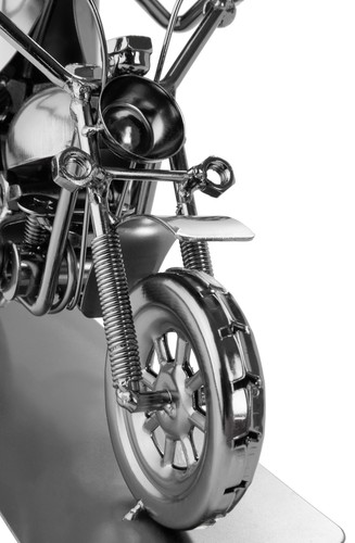 Motociclista scultura dadi e bulloni BRUBAKER - Figura in ferro fatta a mano uomo in metallo - Foto 8 di 9