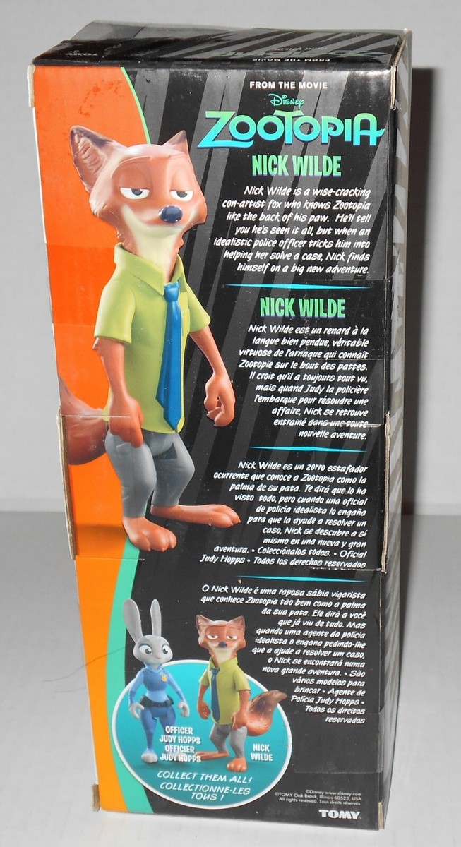 Disney Zootopia Nick Wilde Figure 9 Inch Unopened TOMY 2016 for