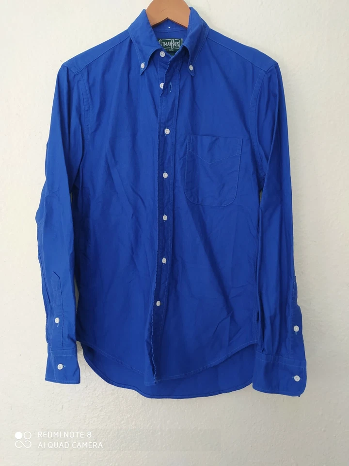 Vintage Gitman Bros blue soft Oxford LS Shirt collar pocket Men S excellent  - Image 2 of 4