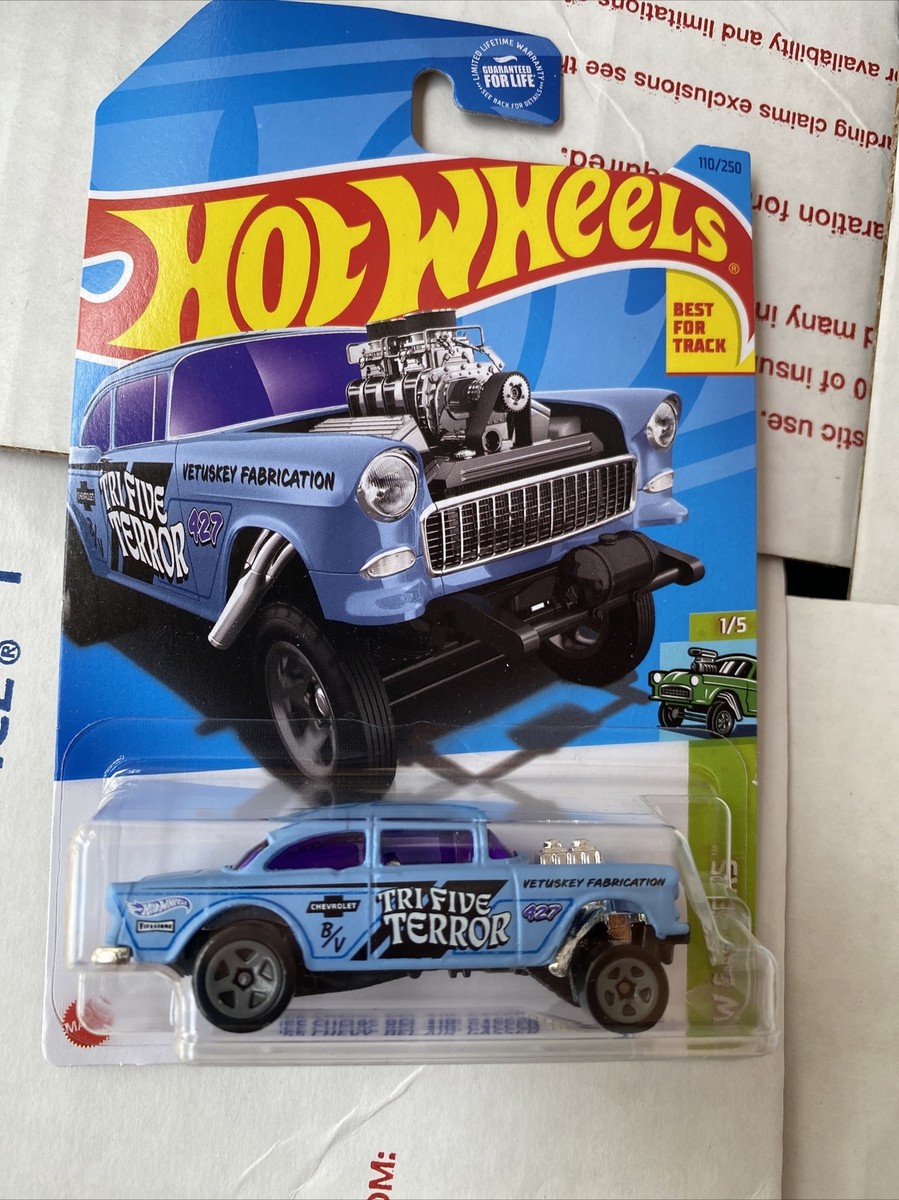 8 SET Hot Wheels 55 Chevy Bel Air Gasser flat BLACK GRAY