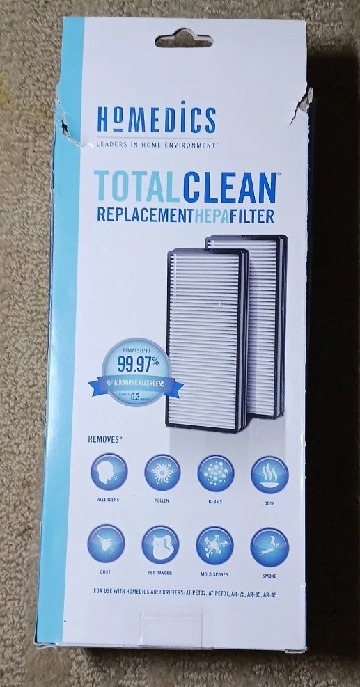 HoMedics Airmaster AT PET01 Air Purifier NEW box has tears